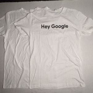 2x Hey Google Shirts Medium